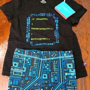 Princess Awesom Up to Code shirt and legging set